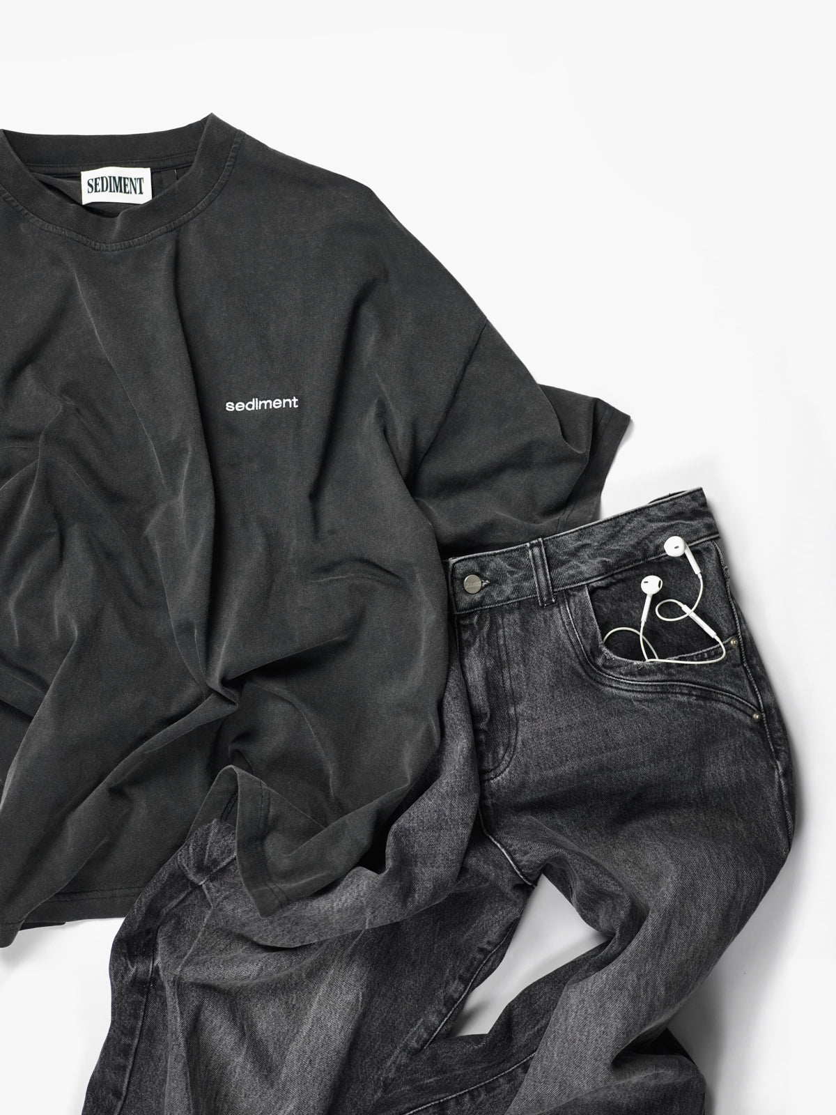 Vintage Washed Grey Denim