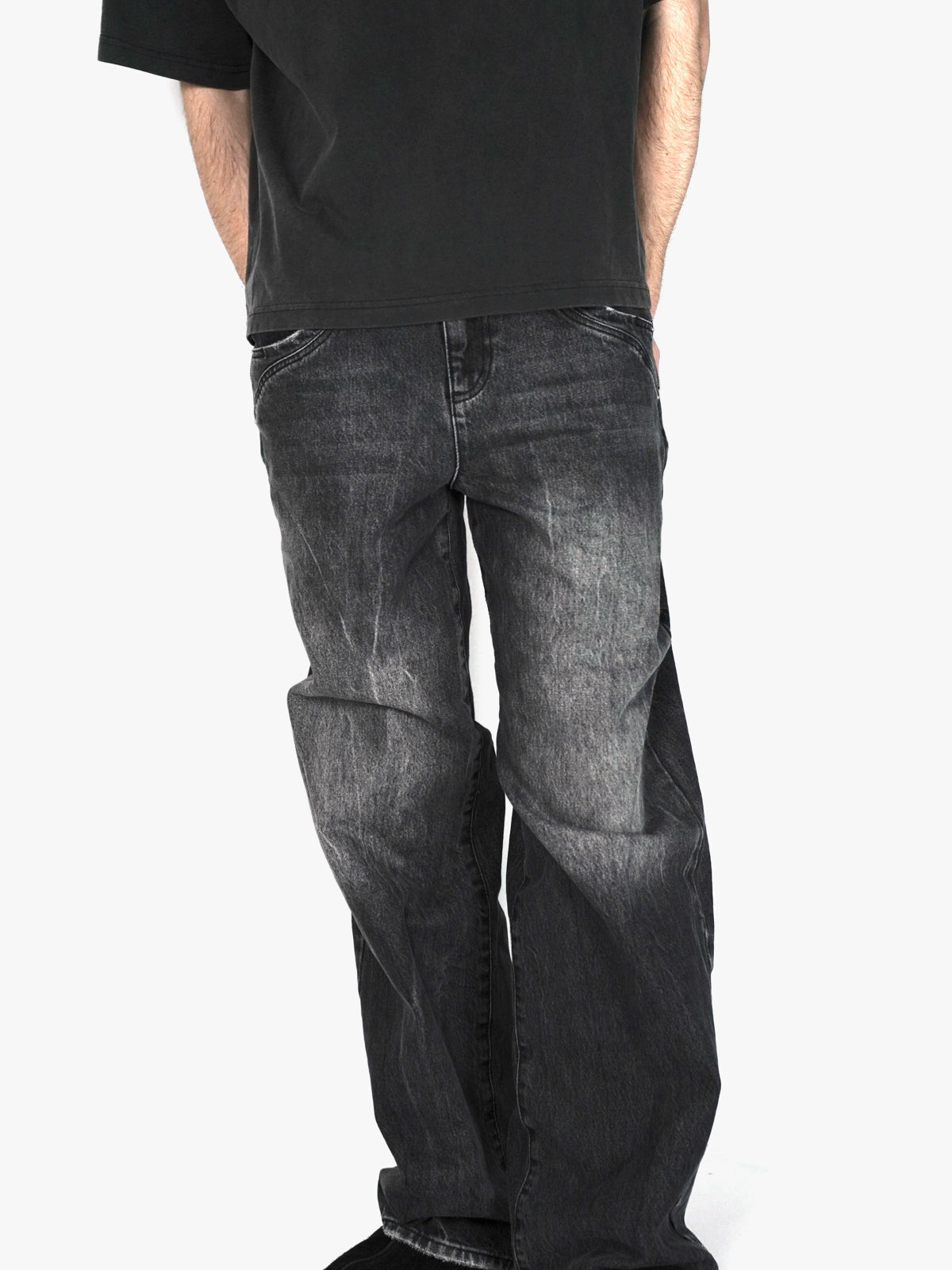 Vintage Washed Grey Denim