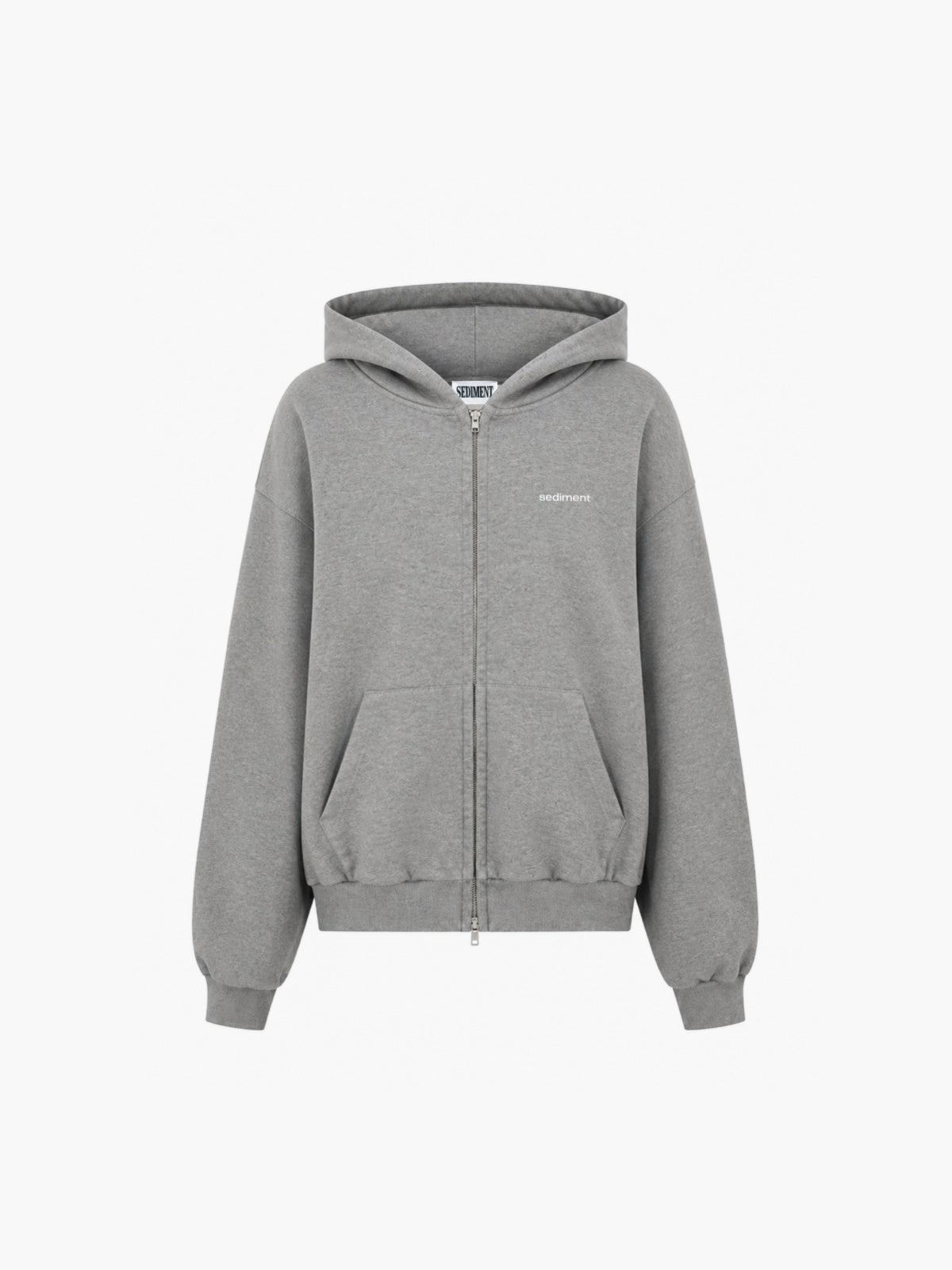 Heather Grey Permanent Zip-Hoodie